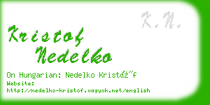 kristof nedelko business card